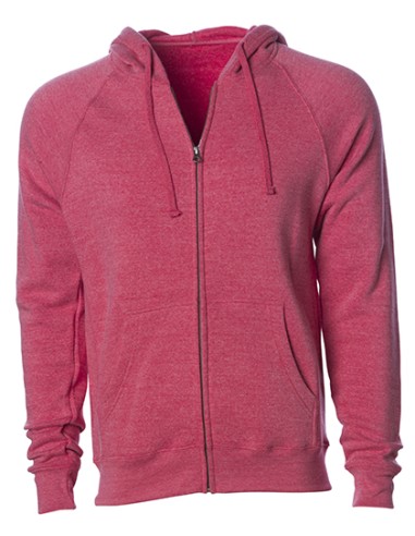 IND-PRM33SBZ-Unisex Midweight Special Blend Raglan Zip Hood