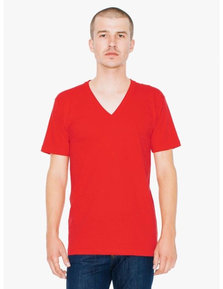 A-AA2456-UNISEX FINE JERSEY V-NECK T-SHIRT