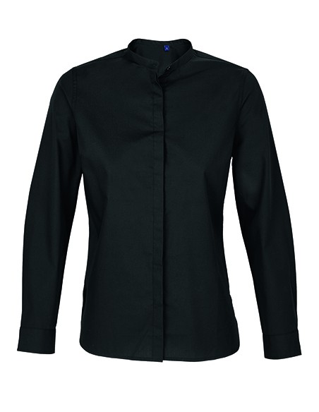 N-03787-Womens Mao Collar Shirt Bart