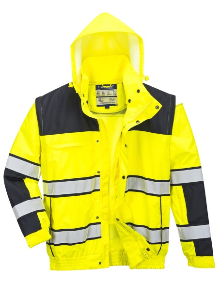 P-C466-Veste d’aviateur classique de haute visibilité (C466) EN471 CLASSE 3:2. EN343 Classe 3:1.