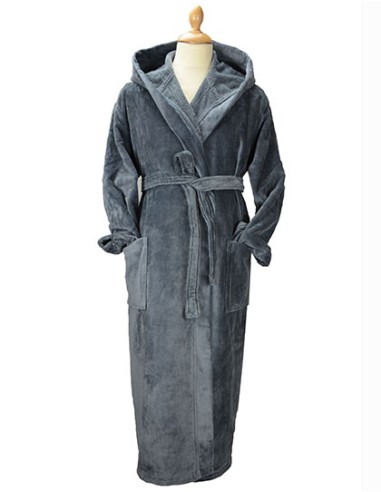 ART-AR029-DeLuxe Velour Bathrobe with hood