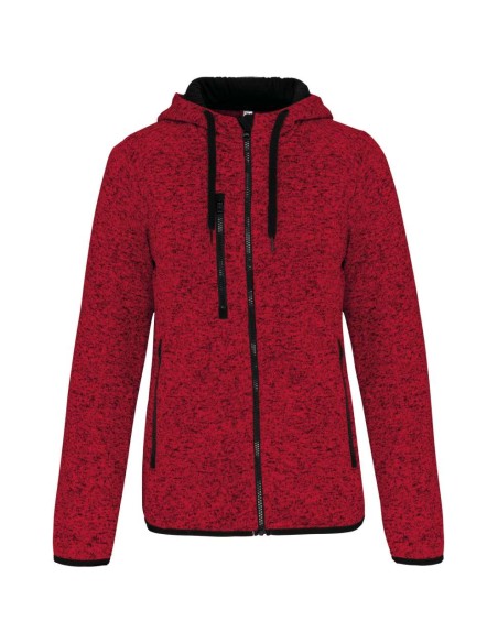 P-PA366-LADIES’ HEATHER HOODED JACKET
