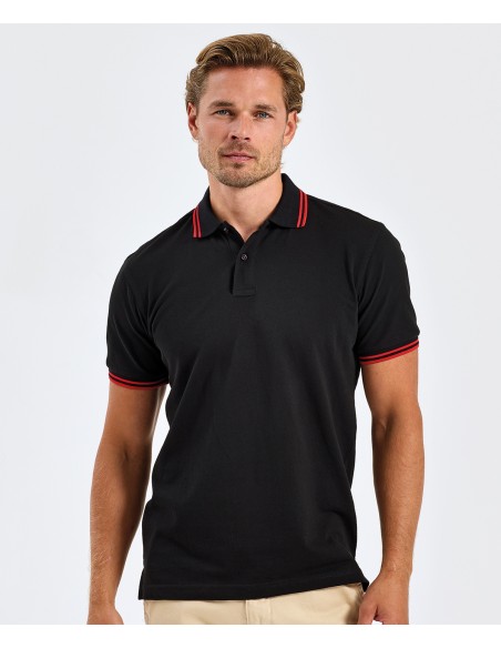 ASQ-AQ011-Mens Classic Fit Tipped Polo