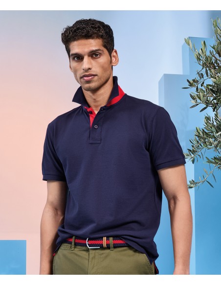ASQ-AQ012-Mens Classic Fit Contrast Polo