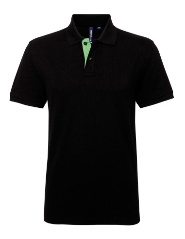 ASQ-AQ012-Mens Classic Fit Contrast Polo