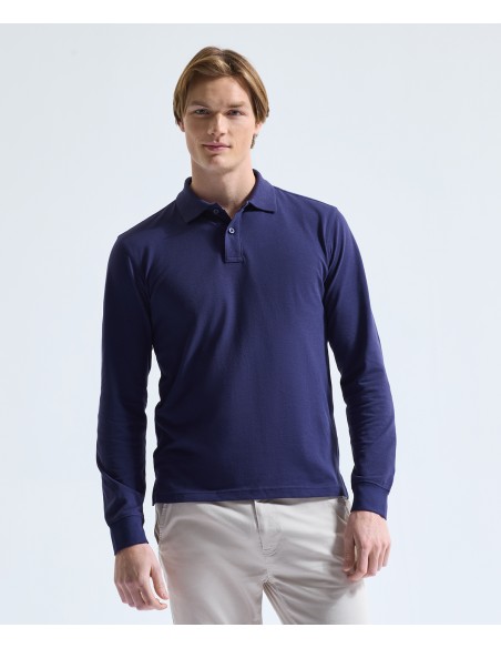 ASQ-AQ030-Mens Classic Fit Long Sleeved Polo