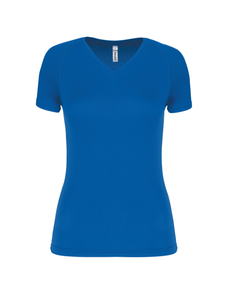 P-PA477-LADIES’ V-NECK SHORT SLEEVE SPORTS T-SHIRT