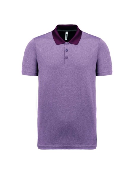 P-PA496-ADULT SHORT-SLEEVED MARL POLO SHIRT