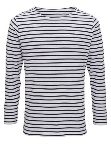 ASQ-AQ070-Mens Marinière Coastal Long Sleeve Tee