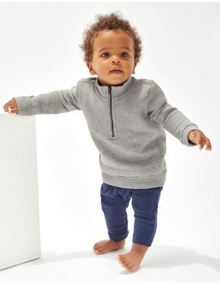 BAB-BZ66-Baby Quarter Zip Sweat