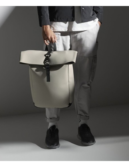 BAG-BG335-Matte PU Roll-Top Backpack
