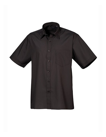 P-PR202-Mens Poplin Short Sleeve Shirt