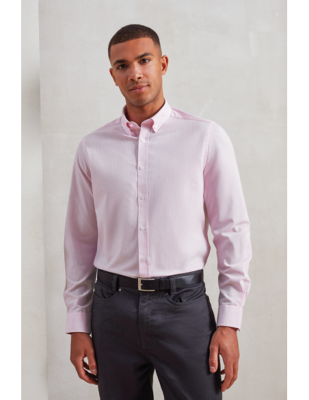 P-PR238-Mens Cotton Rich Oxford Stripes Shirt