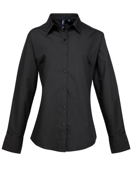 P-PR307-Chemise à manches longues en popeline Supreme Femme