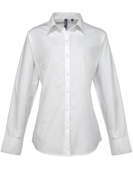 P-PR307-Chemise à manches longues en popeline Supreme Femme