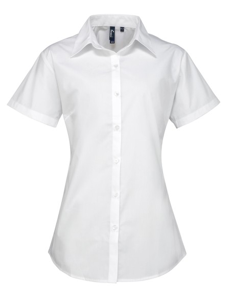 P-PR309-Chemise à manches courtes en popeline Supreme Femme