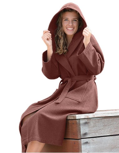 ART-AR028-Robezz® Waffle Bathrobe With Hood