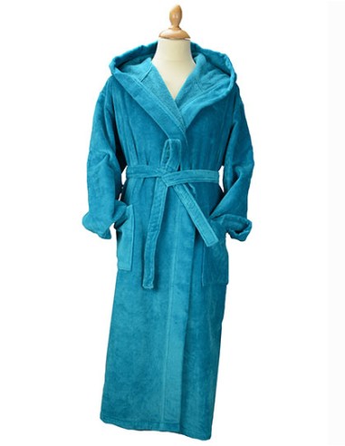 ART-AR029-DeLuxe Velour Bathrobe with hood