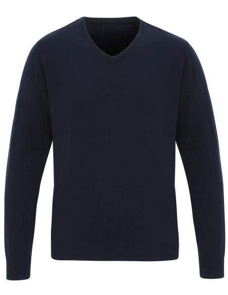 P-PR400-Pull "Essential" à col en V en acrylique pour homme