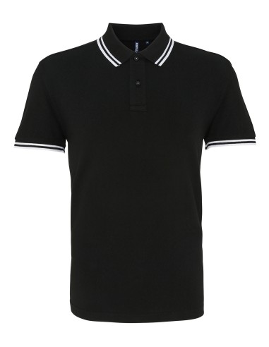 ASQ-AQ011-Mens Classic Fit Tipped Polo