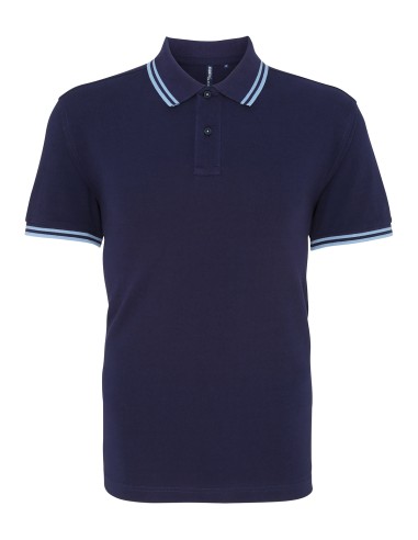 ASQ-AQ011-Mens Classic Fit Tipped Polo