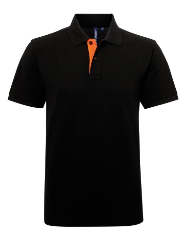 ASQ-AQ012-Mens Classic Fit Contrast Polo