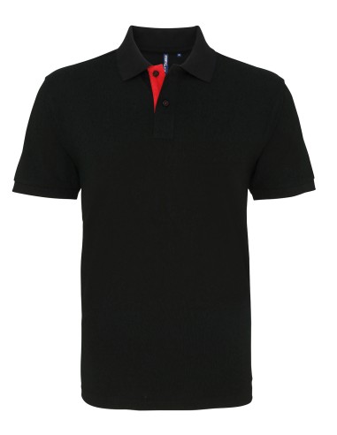 ASQ-AQ012-Mens Classic Fit Contrast Polo