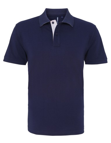 ASQ-AQ012-Mens Classic Fit Contrast Polo