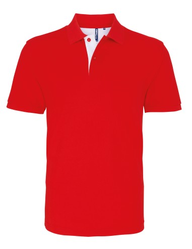 ASQ-AQ012-Mens Classic Fit Contrast Polo