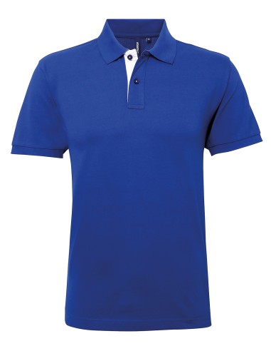 ASQ-AQ012-Mens Classic Fit Contrast Polo