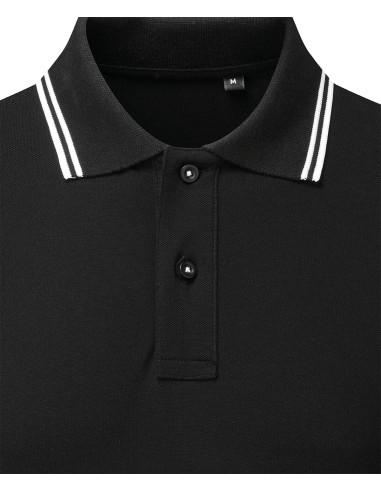 ASQ-AQ021-Polo passepoilé coupe classique femme - col contrasté