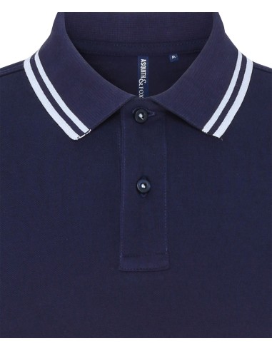 ASQ-AQ021-Polo passepoilé coupe classique femme - col contrasté