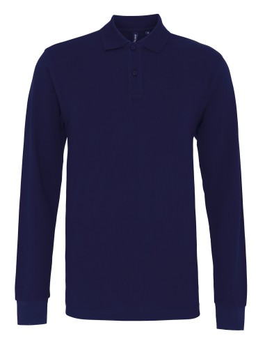 ASQ-AQ030-Mens Classic Fit Long Sleeved Polo