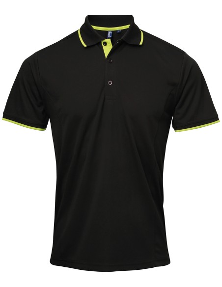 P-PR618-Mens Contrast Coolchecker® Polo