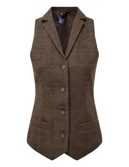 P-PR626-Womens Herringbone Waistcoat
