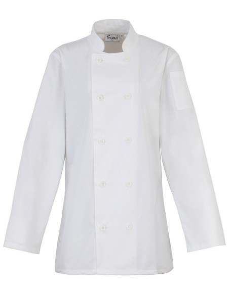 P-PR671-Veste de cuisinier à manches longues Femme