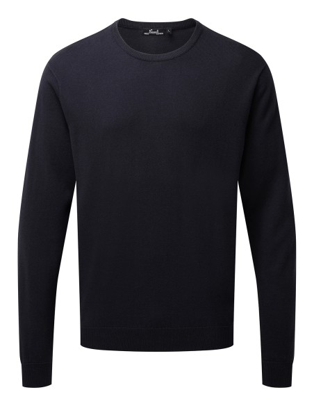 P-PR692-Pull ras-du-cou en coton majoritaire pour homme