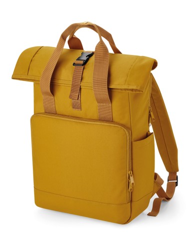 BAG-BG118L-Recycled Twin Handle Roll-Top Laptop Backpack