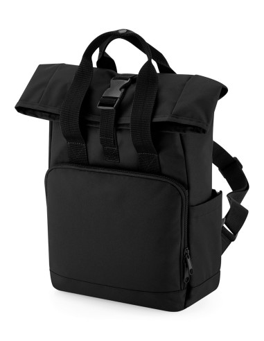BAG-BG118S-Recycled Mini Twin Handle Roll-Top Backpack
