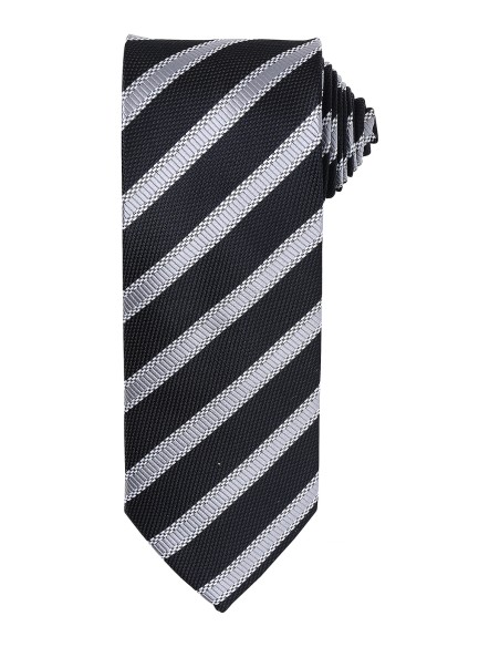 P-PR783-Cravate à motif rayé gauffré