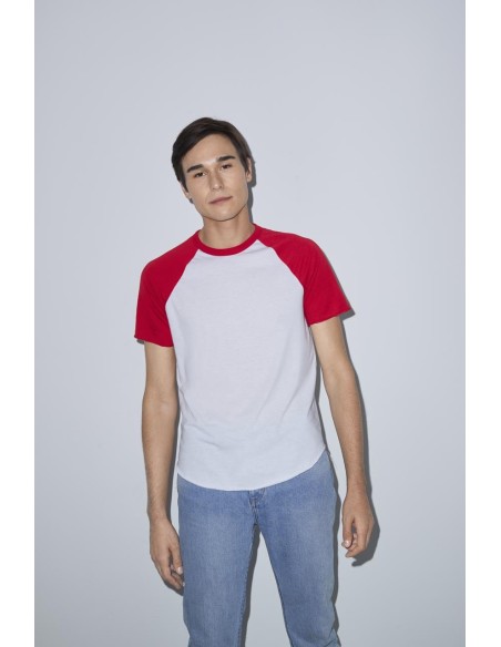 A-AARSABB4237-UNISEX POLY-COTTON SHORT SLEEVE RAGLAN T-SHIRT