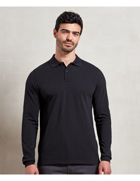 P-PR997-Polo unisexe à manches longues protégé par heiq viroblock