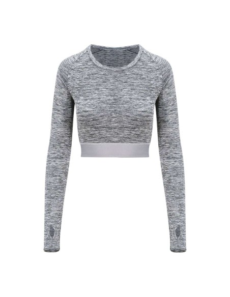 AWD-JC039-WOMEN'S LONG SLEEVE CROP T