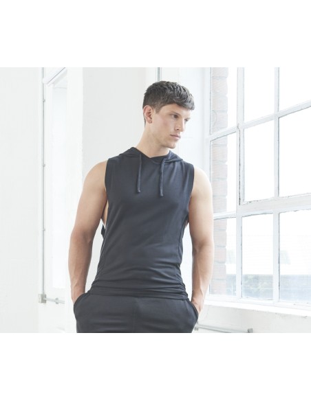 AWD-JC053-URBAN SLEEVEESS MUSCLE HOODIE