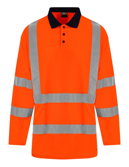 P-RX715-Polo manches longues à visibilité renforcée