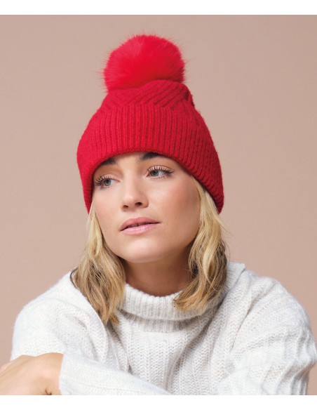 BEE-B529-Snow Luxe Beanie