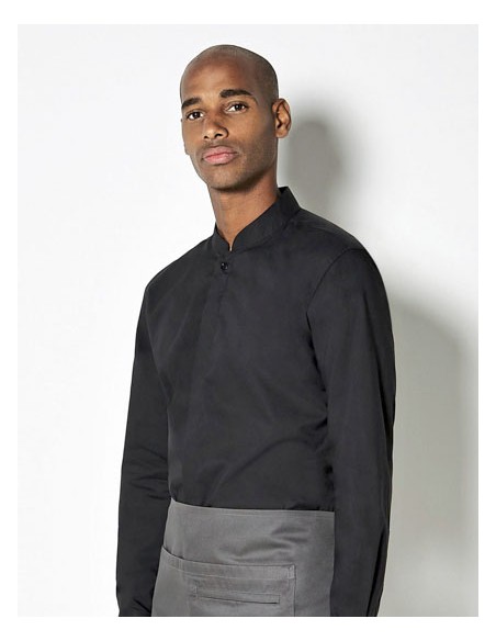 BAR-KK123-Mens Tailored Fit Mandarin Collar Shirt Long Sleeve