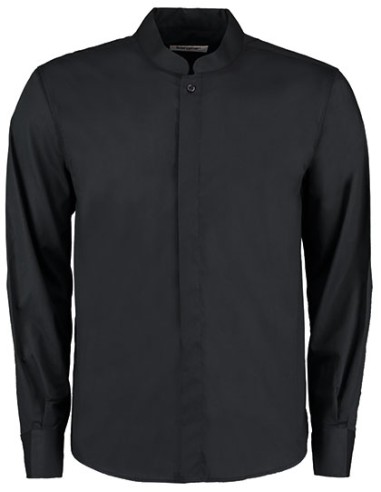 BAR-KK123-Mens Tailored Fit Mandarin Collar Shirt Long Sleeve