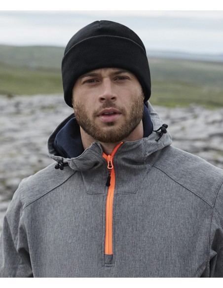 BEE-B243R-Recycled Fleece Cuffed Beanie
