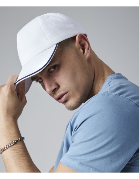 BEE-B25c-Authentic 5 Panel Cap - Piped Peak